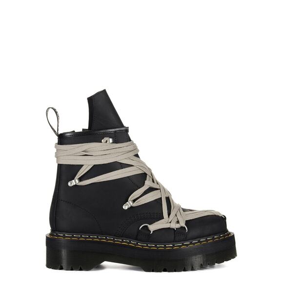 DR. MARTENS X RICK OWENS FW25 1460 QUAD SOLE MEGALACE BOOT OILY NUBUCK COW